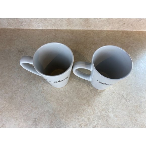 Laura Secord 14 Fluid Ounce White Signature Coffee Mug Set Of Two - Picture 2 of 6
